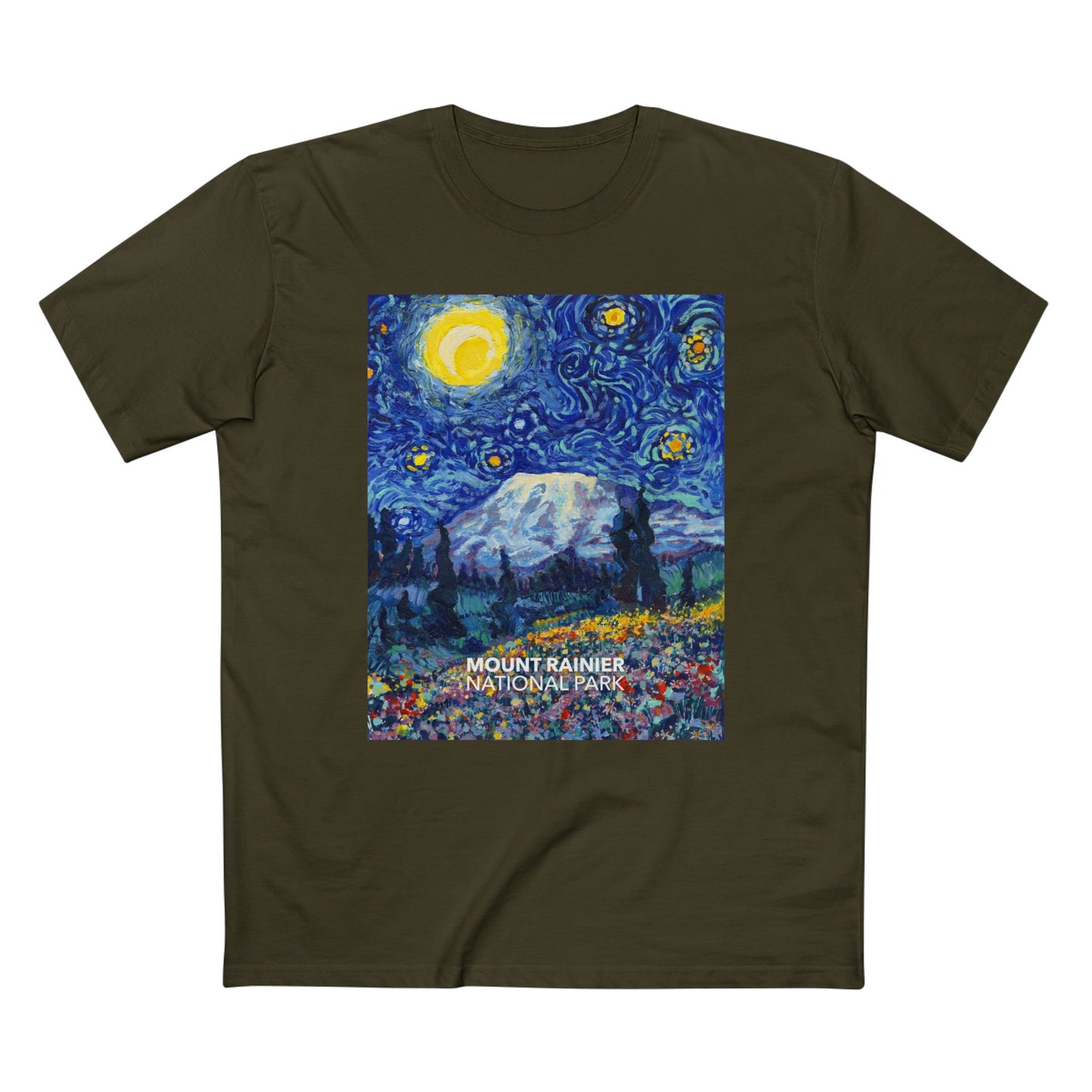 Mountain Rainier National Park T-Shirt - The Starry Night