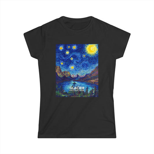 Glacier National Park T-Shirt - Women's Starry Night