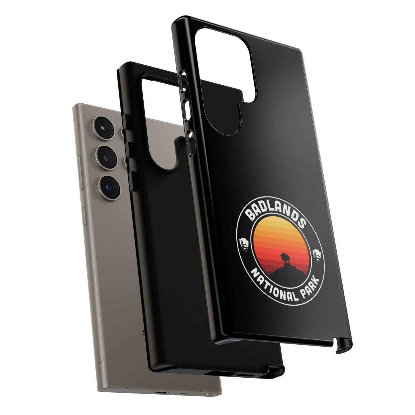 Badlands National Park Phone Case - Round Emblem Design