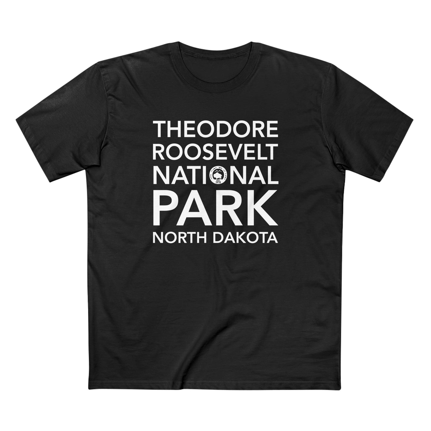 Theodore Roosevelt National Park T-Shirt Block Text