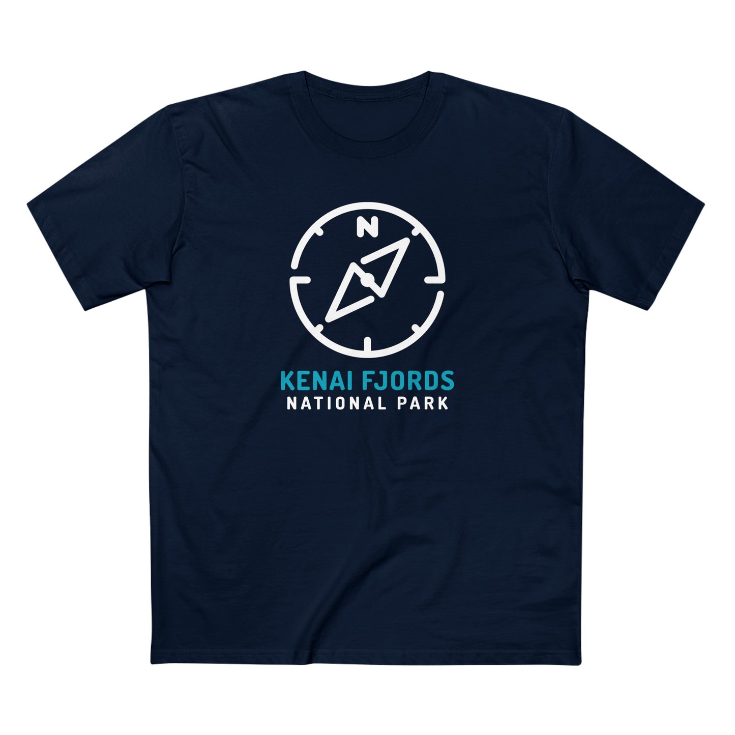 Kenai Fjords National Park T-Shirt Compass Design