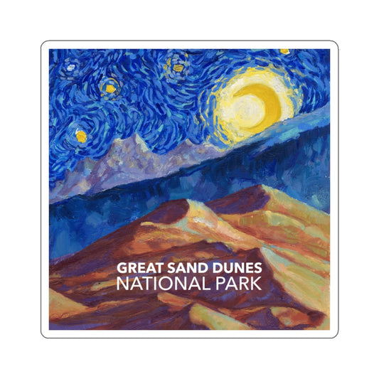 Great Sand Dunes National Park Sticker - The Starry Night