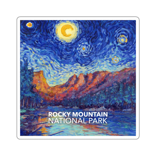 Rocky Mountain National Park Sticker - The Starry Night