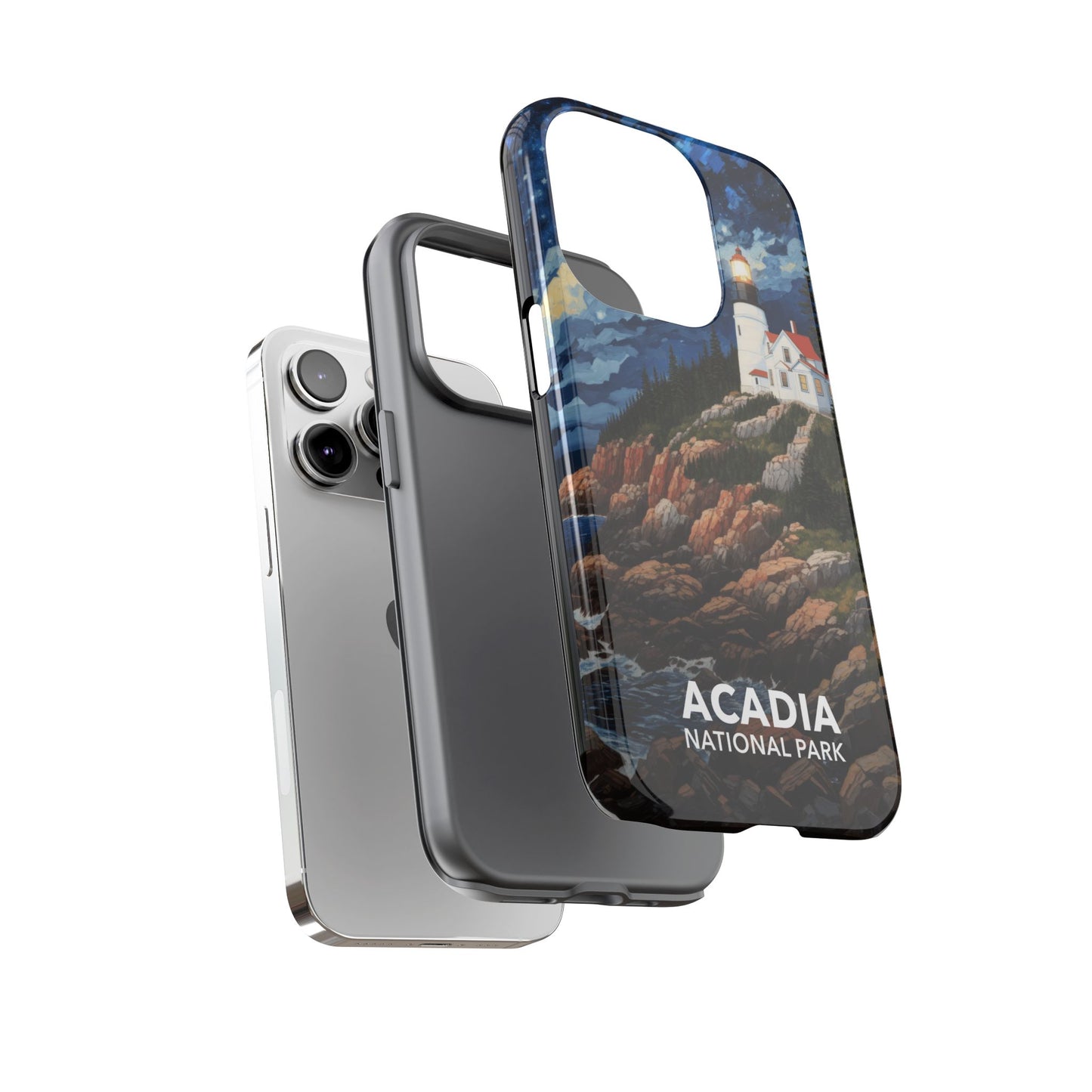 Acadia National Park Phone Case - Starry Night Lighthouse