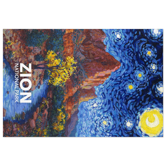 Zion National Park Jigsaw Puzzle - The Starry Night