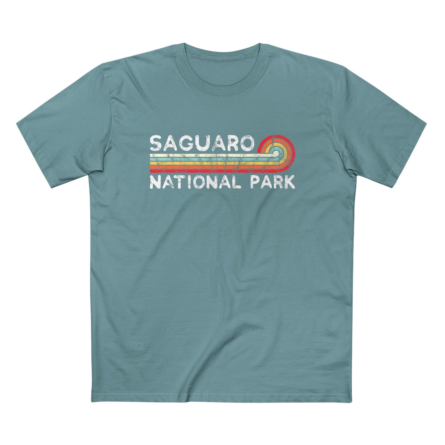 Saguaro National Park T-Shirt - Vintage Stretched Sunrise