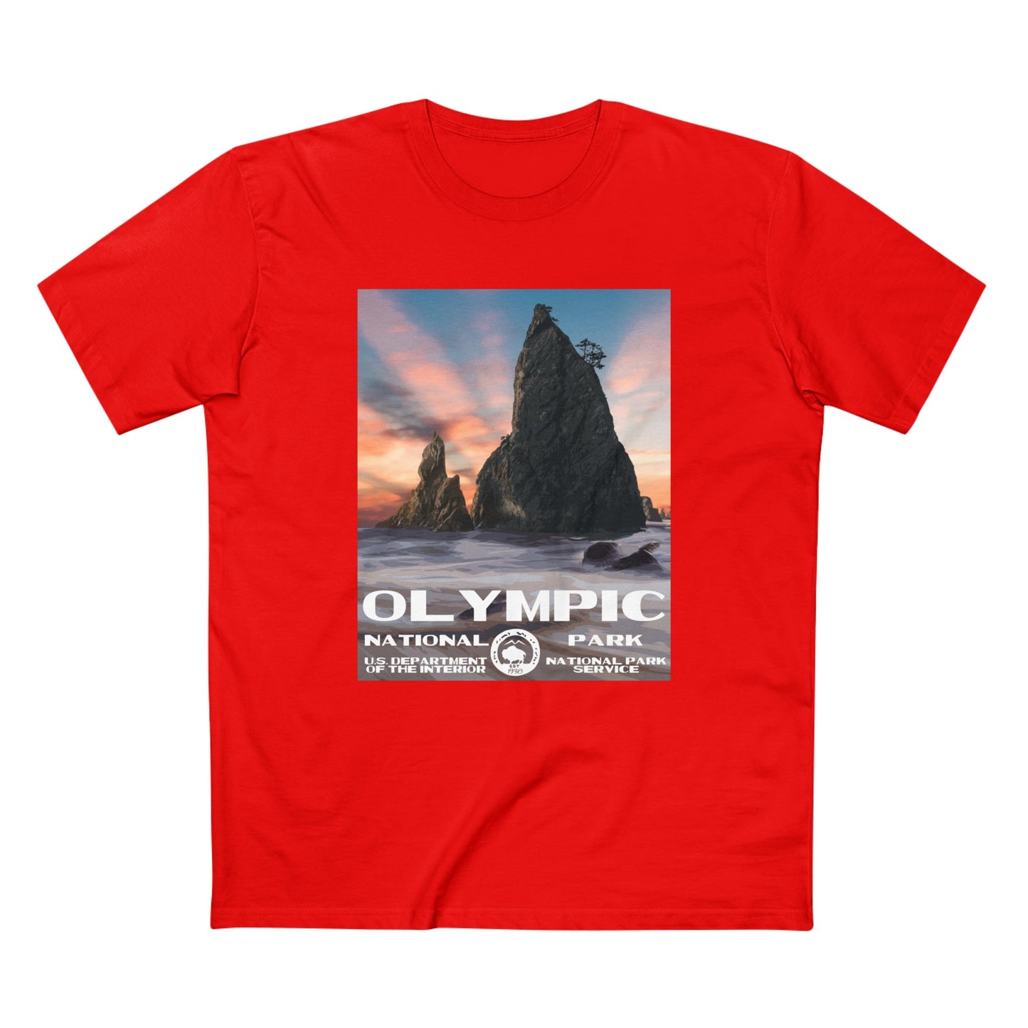 Olympic National Park T-Shirt - WPA Poster Design