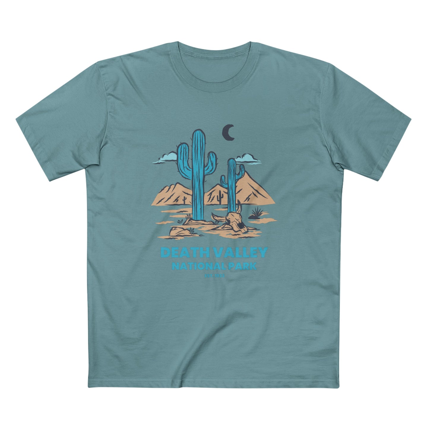 Death Valley National Park T-Shirt - Blue Cacti