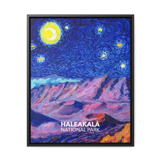 Haleakala National Park Framed Canvas - The Starry Night