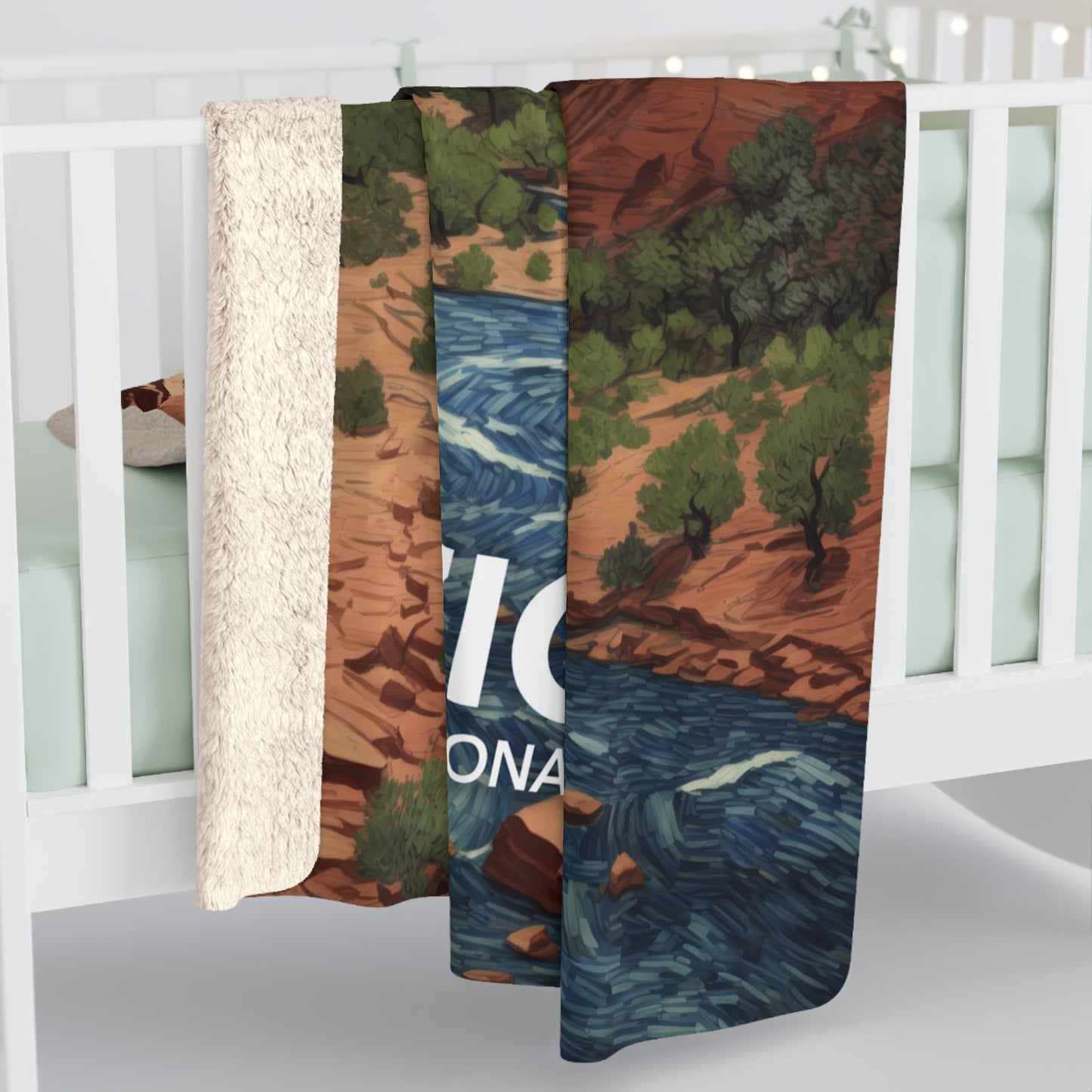 Zion National Park Sherpa Blanket - The Starry Night