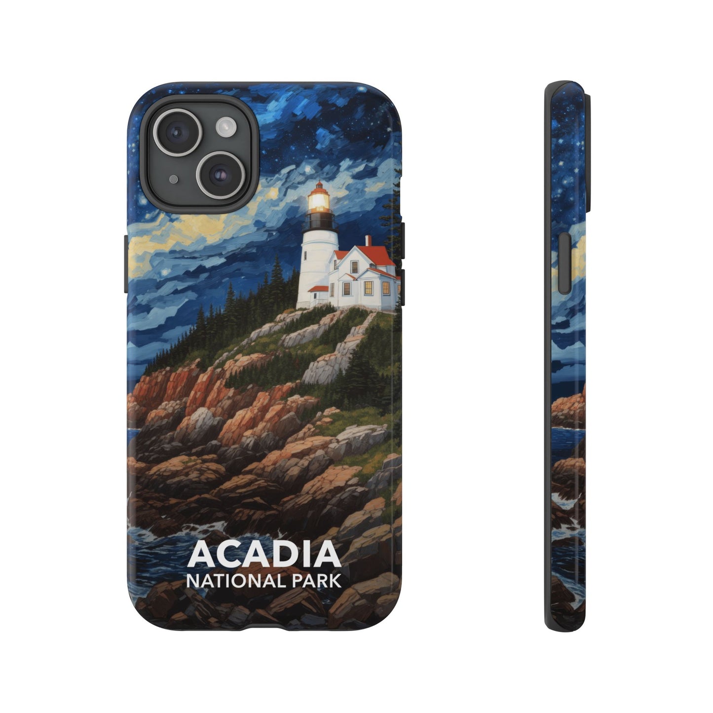 Acadia National Park Phone Case - Starry Night Lighthouse