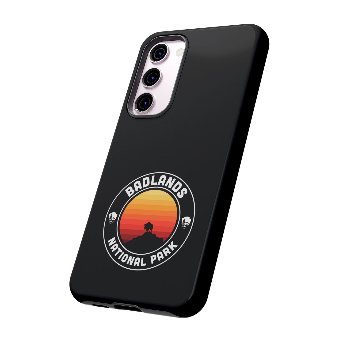 Badlands National Park Phone Case - Round Emblem Design