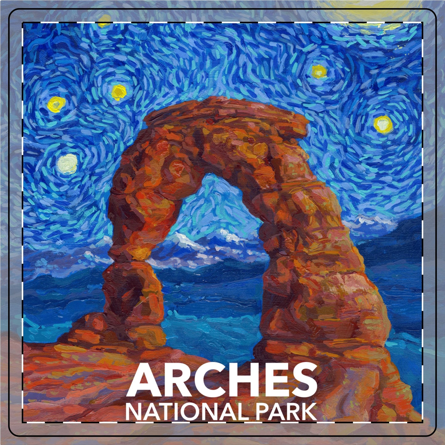 Arches National Park Coaster - The Starry Night