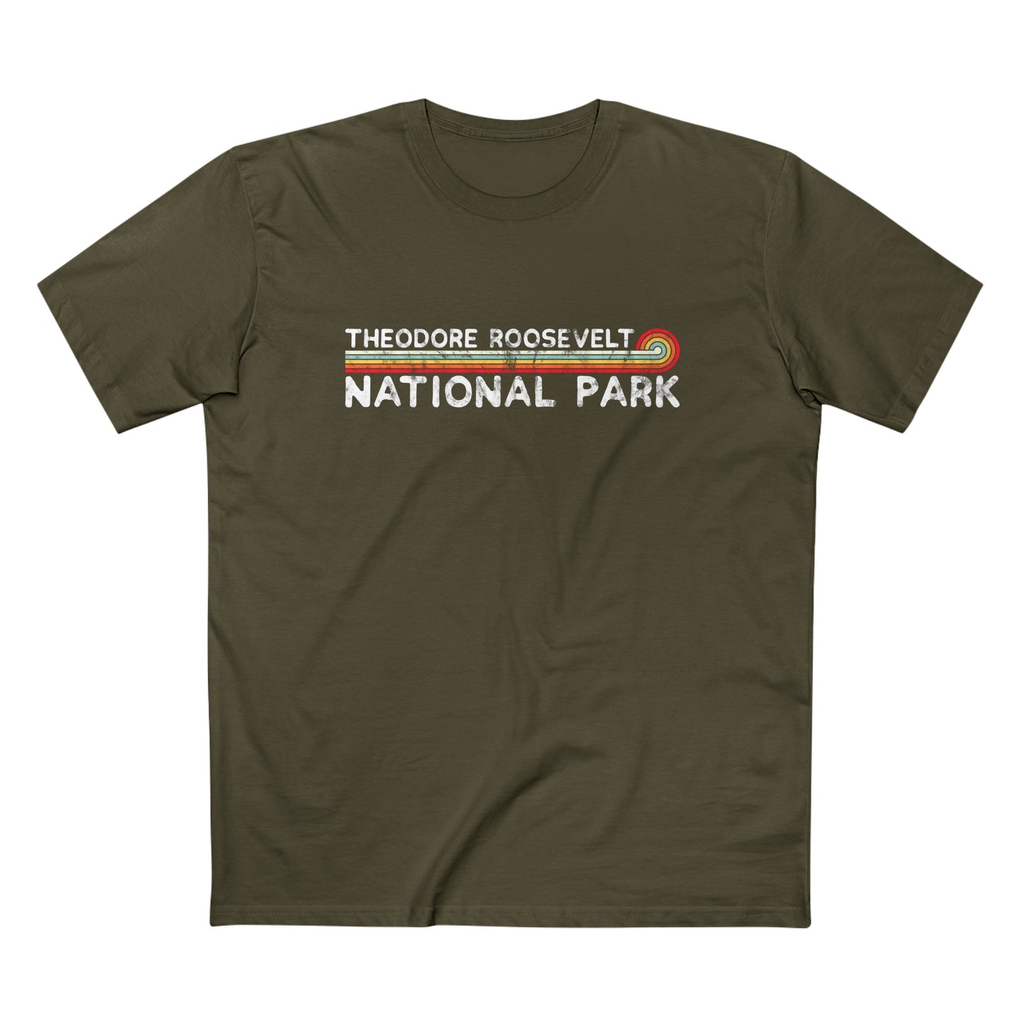 Theodore Roosevelt National Park T-Shirt - Vintage Stretched Sunrise