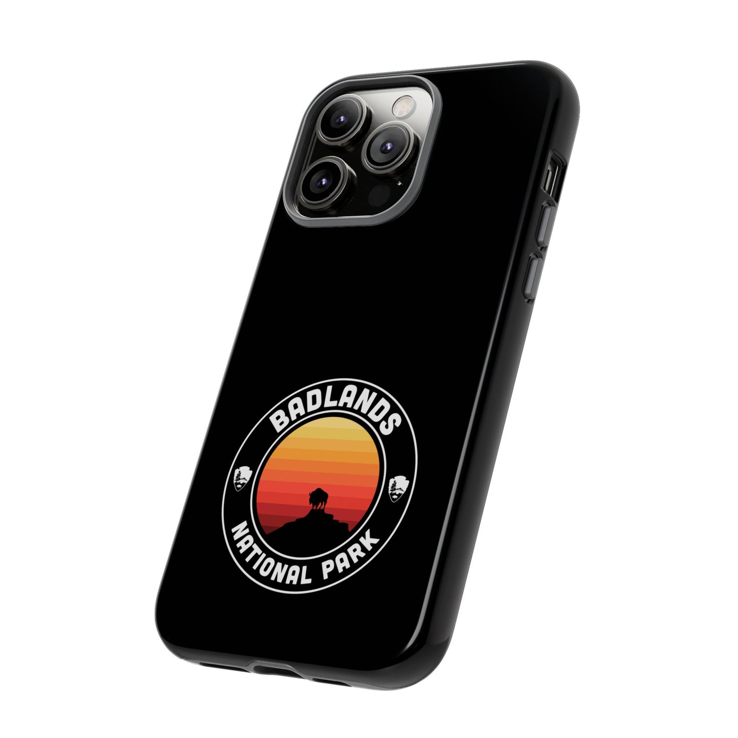 Badlands National Park Phone Case - Round Emblem Design