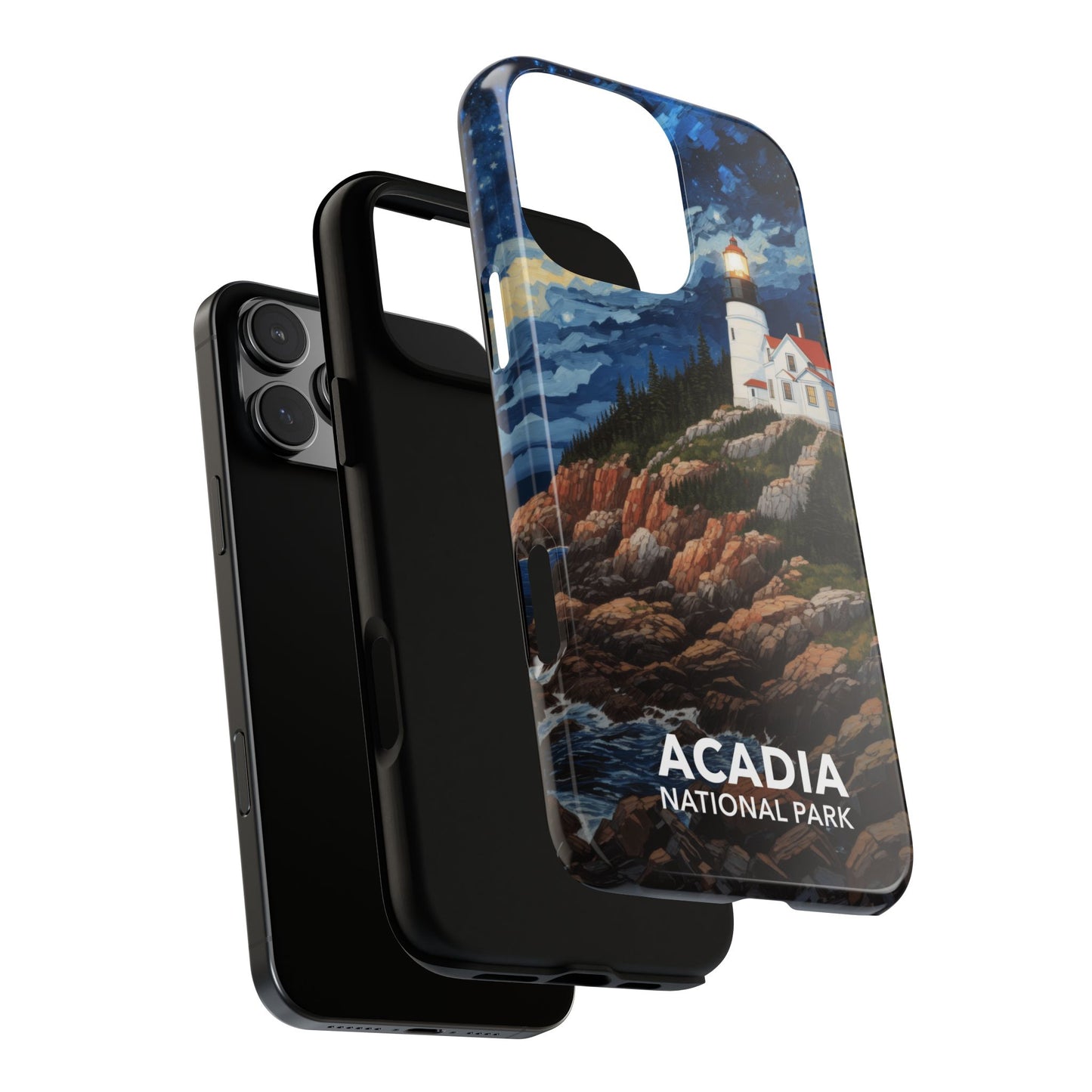 Acadia National Park Phone Case - Starry Night Lighthouse