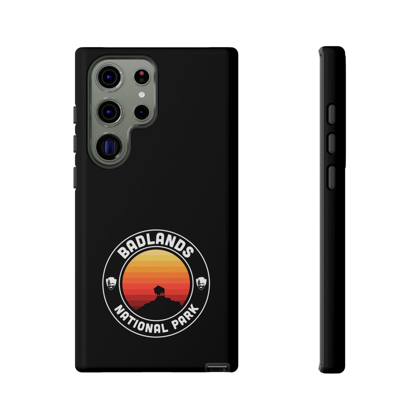 Badlands National Park Phone Case - Round Emblem Design