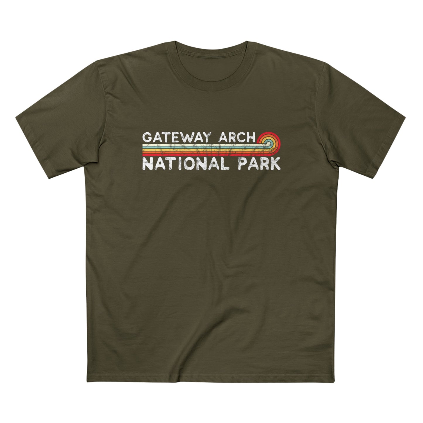 Gateway Arch National Park T-Shirt - Vintage Stretched Sunrise