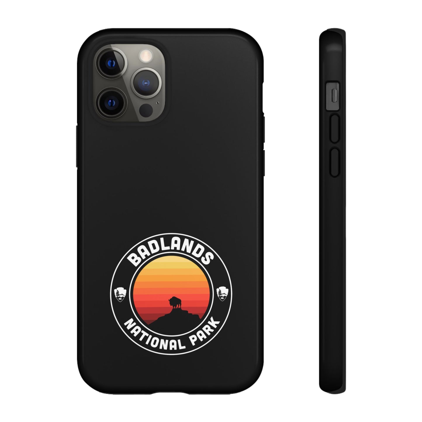 Badlands National Park Phone Case - Round Emblem Design