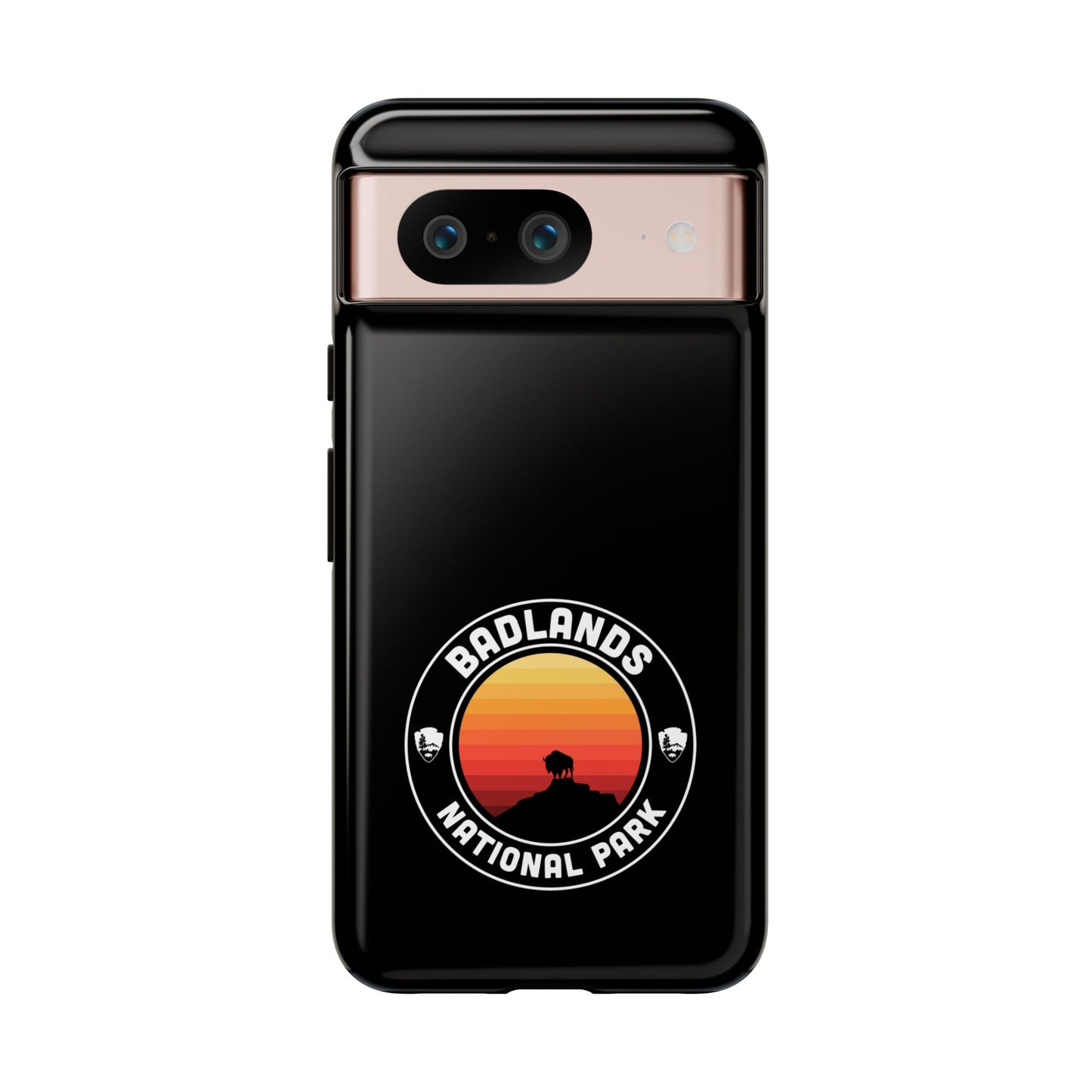 Badlands National Park Phone Case - Round Emblem Design