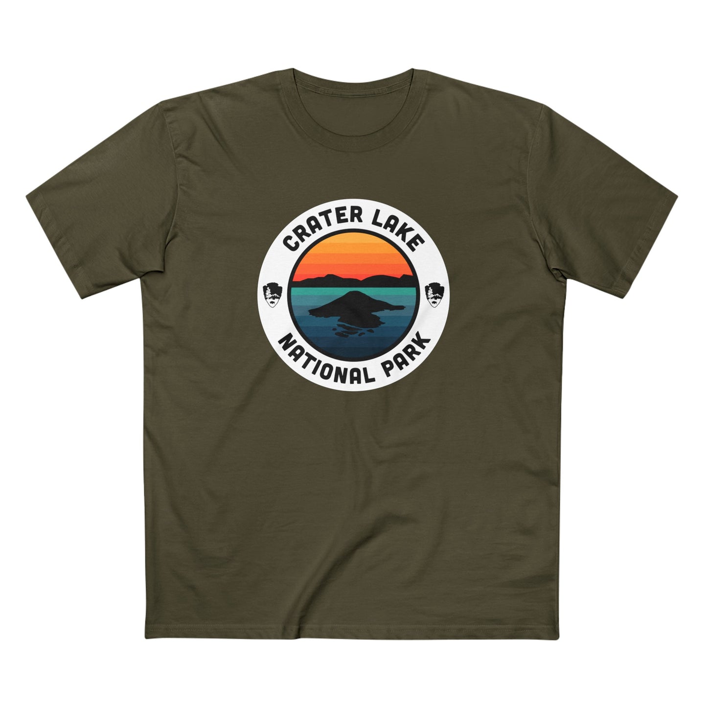 Crater Lake National Park T-Shirt - Round Badge Design