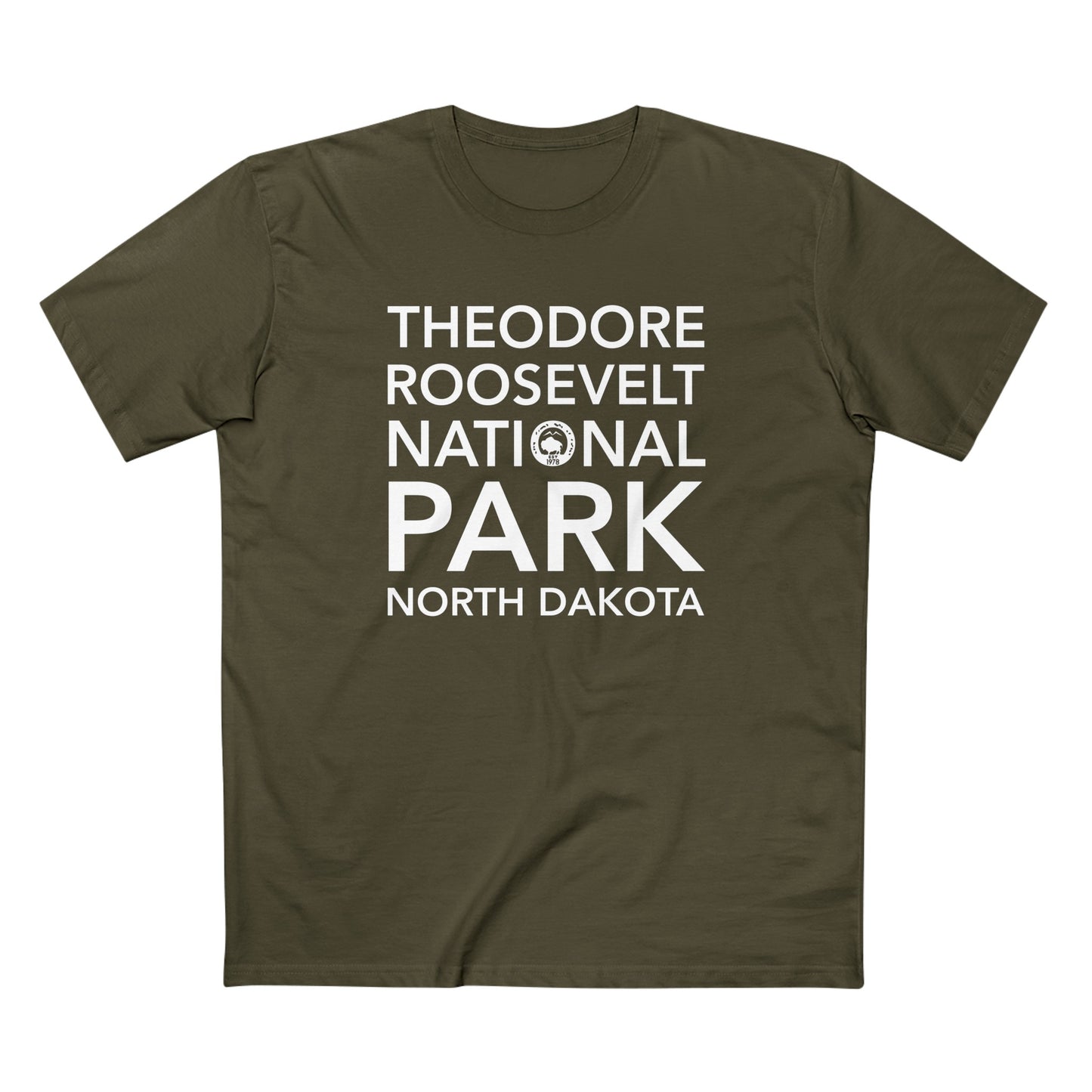 Theodore Roosevelt National Park T-Shirt Block Text