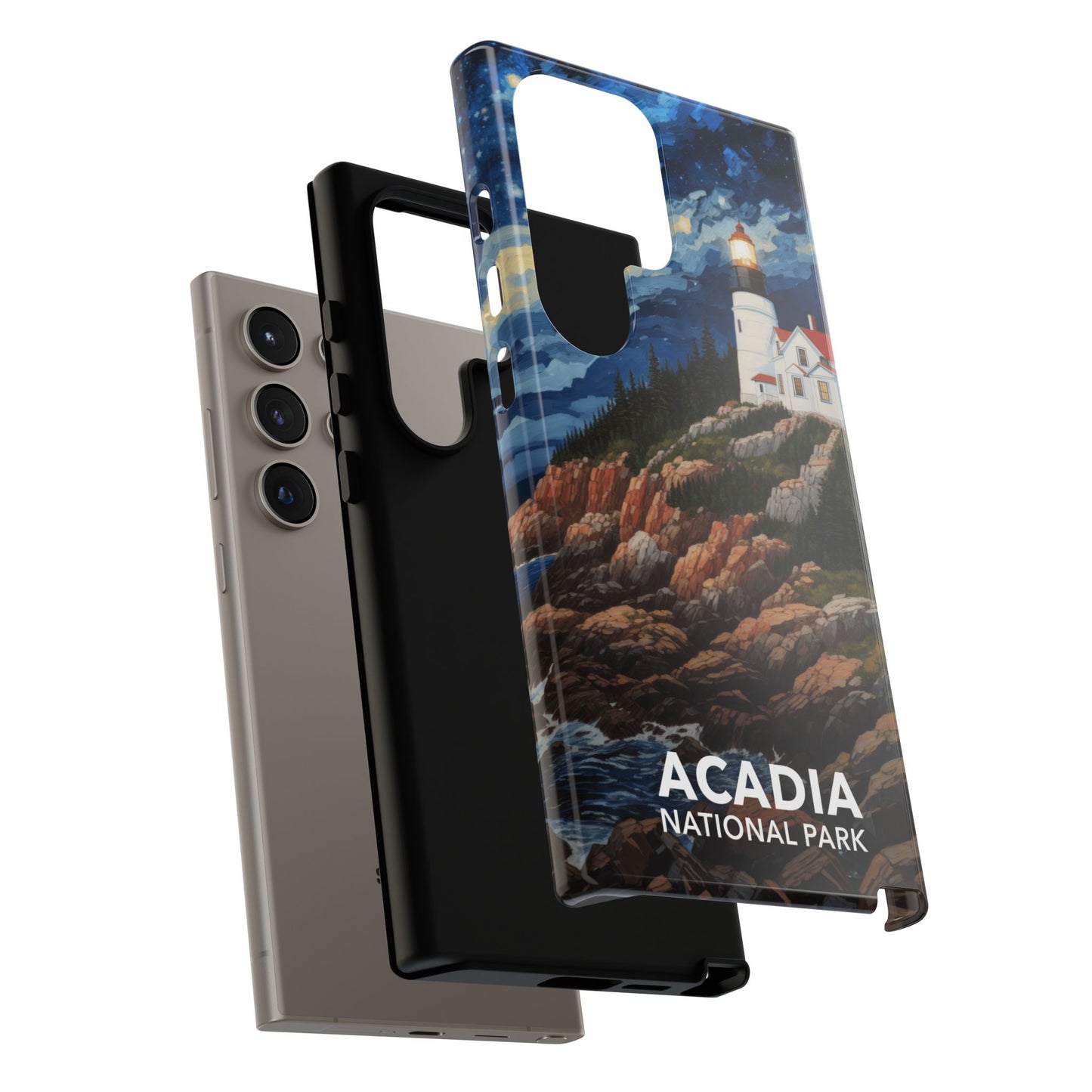 Acadia National Park Phone Case - Starry Night Lighthouse