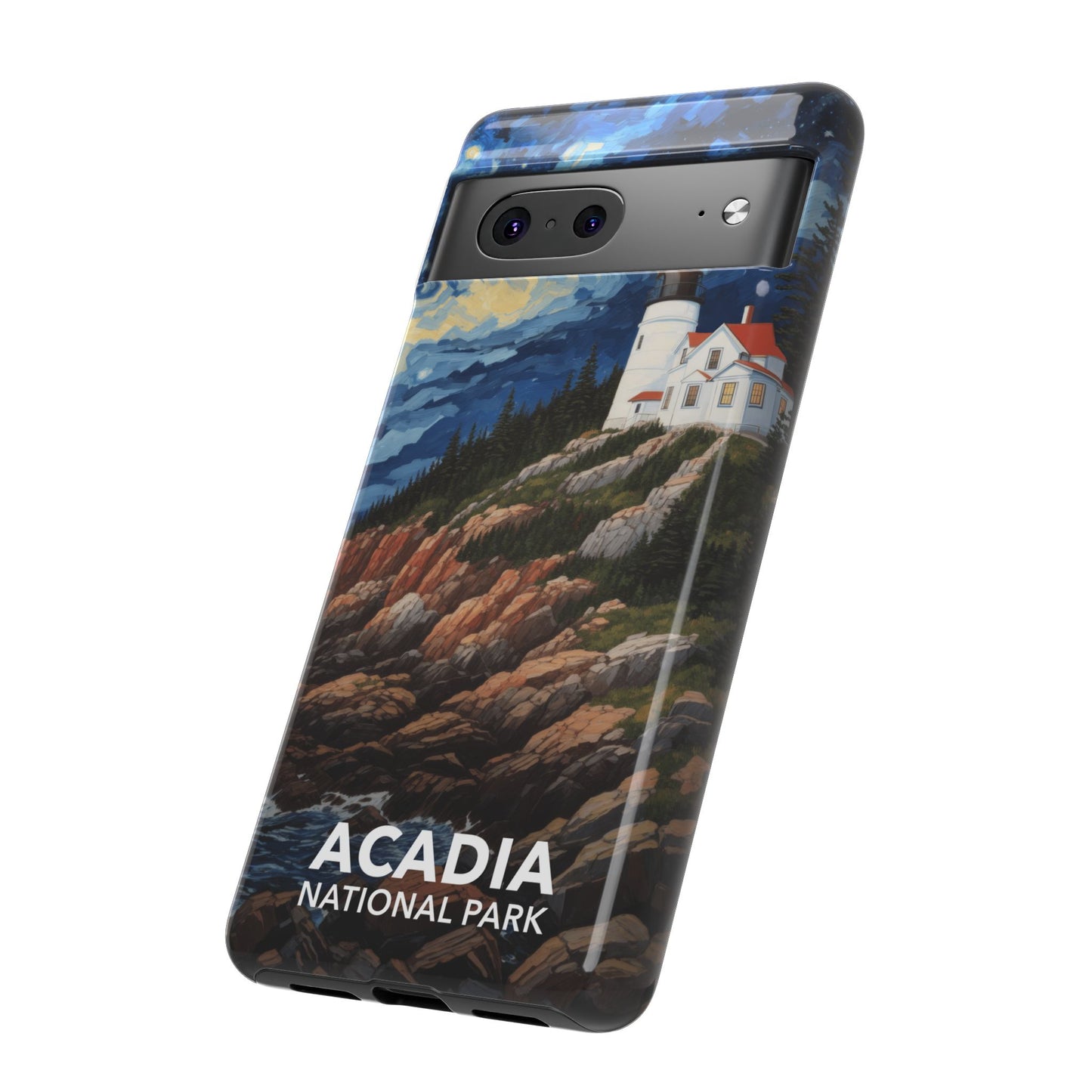 Acadia National Park Phone Case - Starry Night Lighthouse