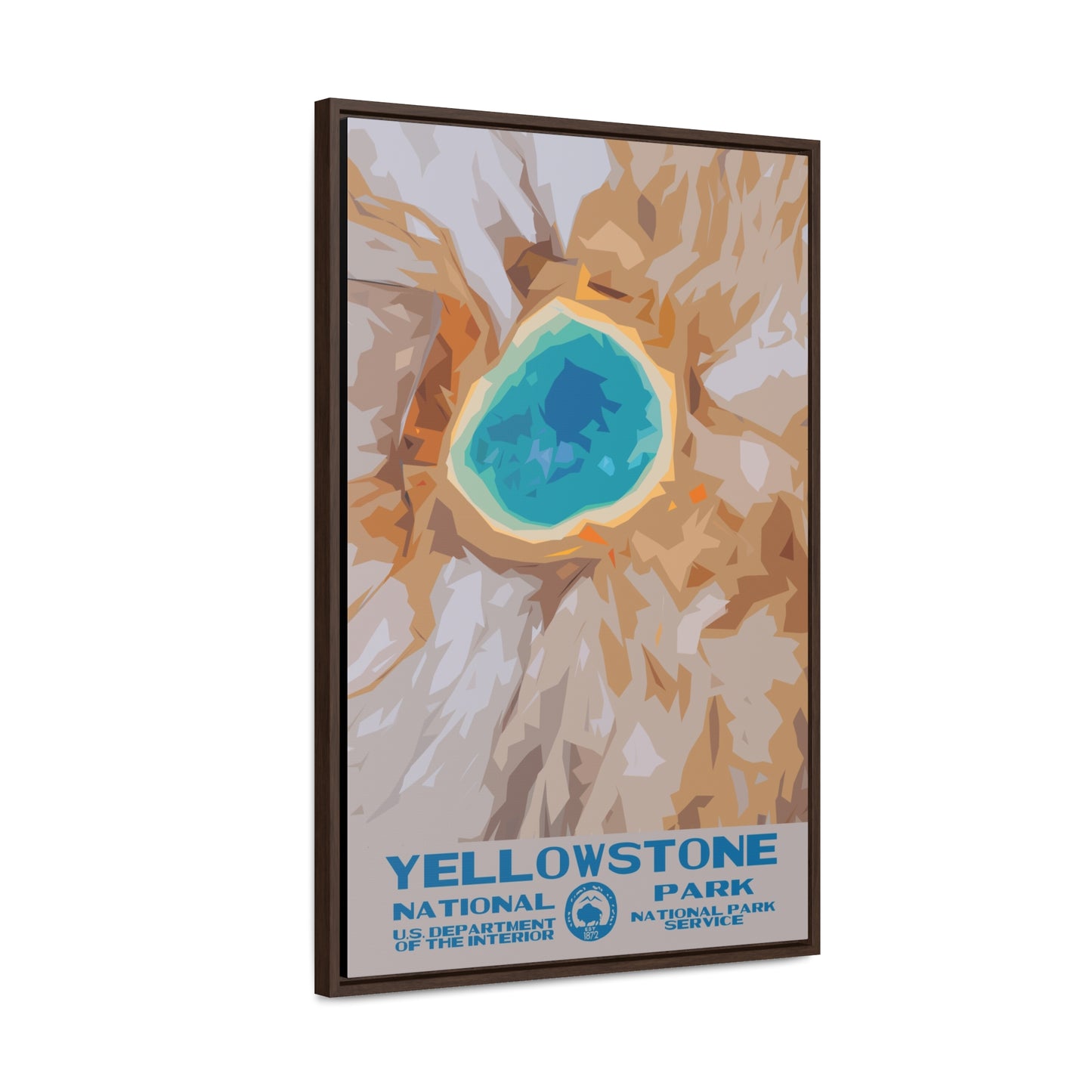 Yellowstone National Park Framed Canvas - WPA Poster