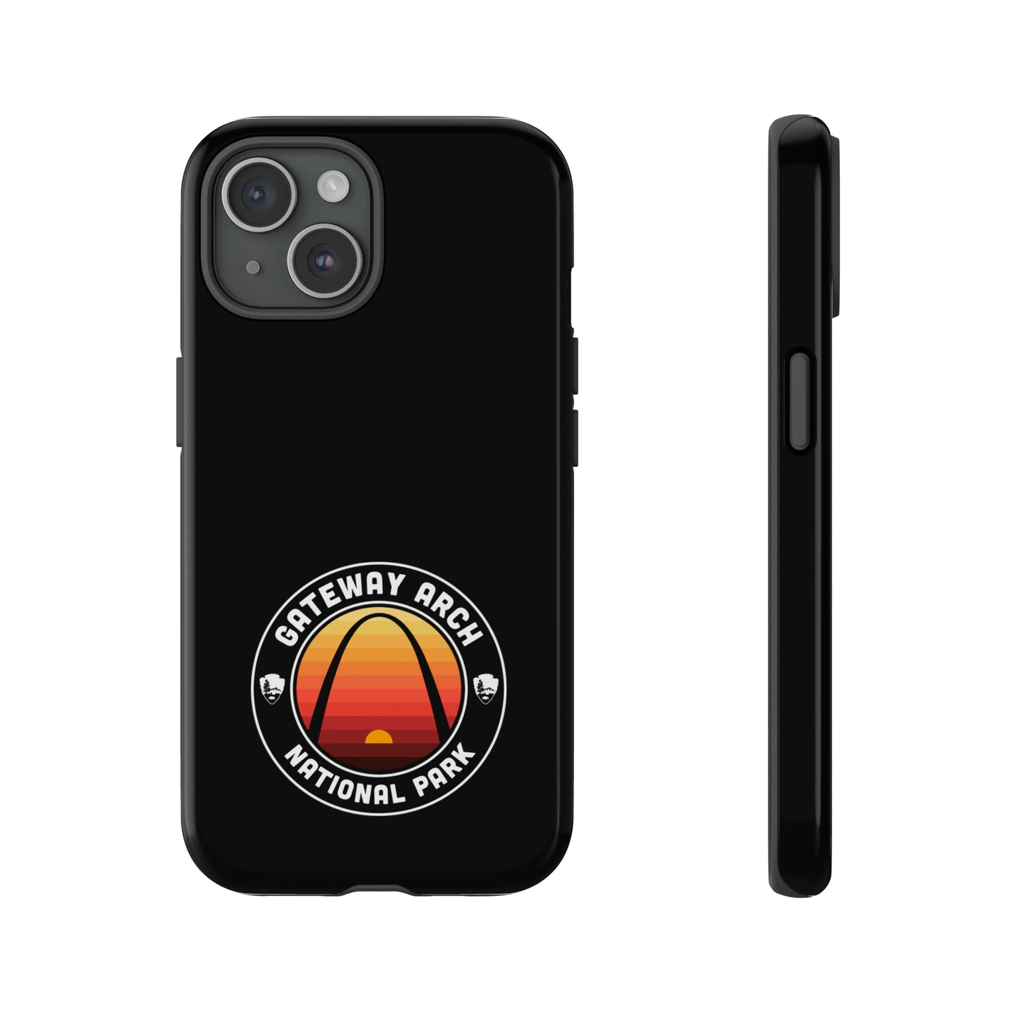 Gateway Arch National Park Phone Case - Round Emblem Design