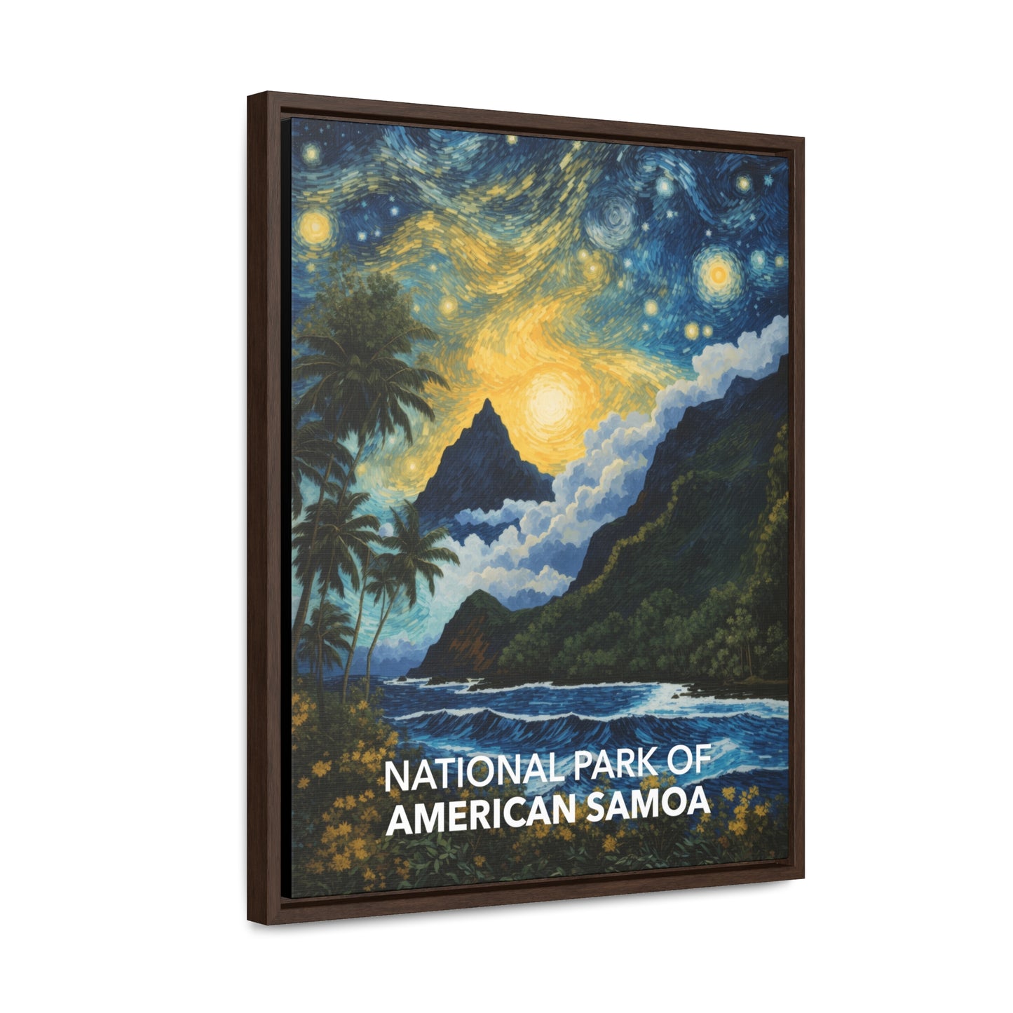 National Park of American Samoa Framed Canvas - The Starry Night