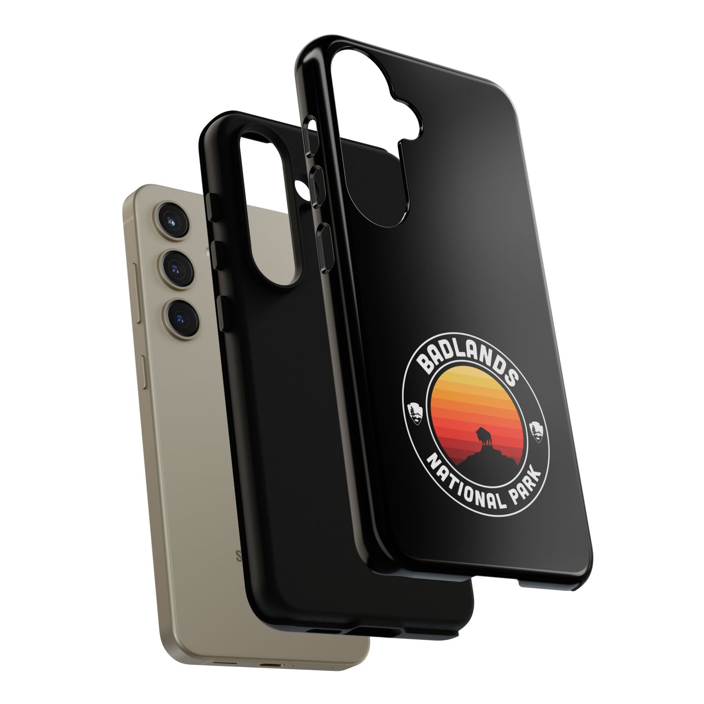 Badlands National Park Phone Case - Round Emblem Design