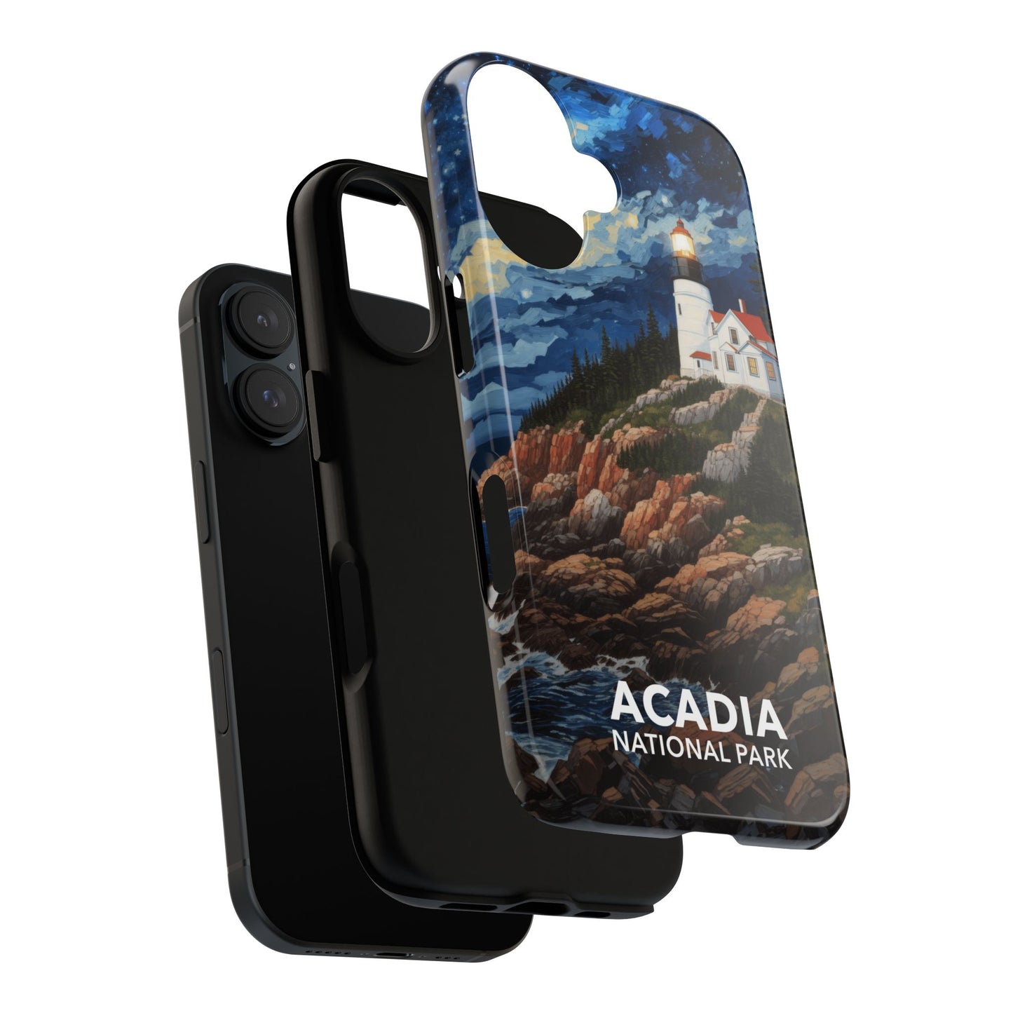 Acadia National Park Phone Case - Starry Night Lighthouse