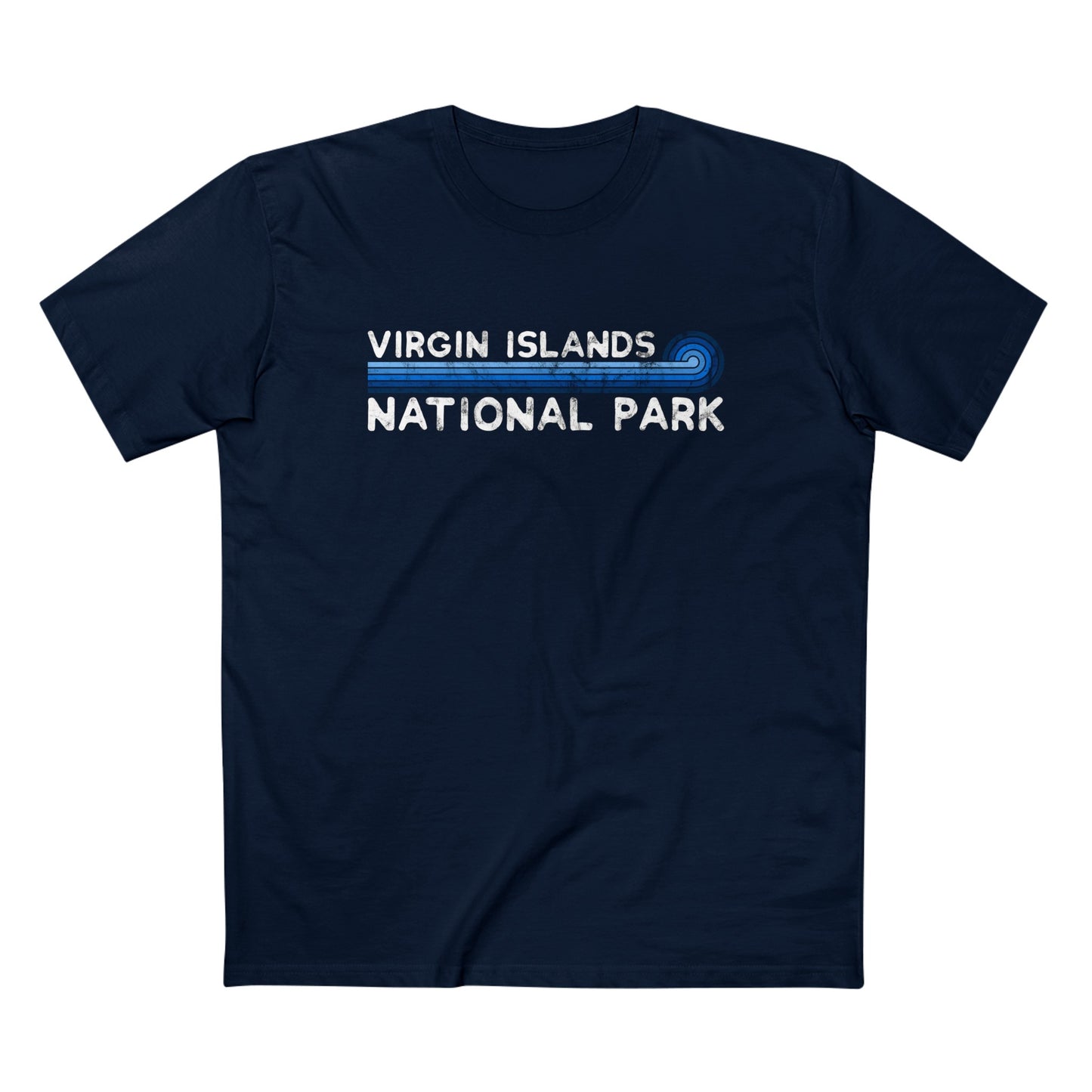 Virgin Islands National Park T-Shirt - Blue Vintage Stretched Sunrise