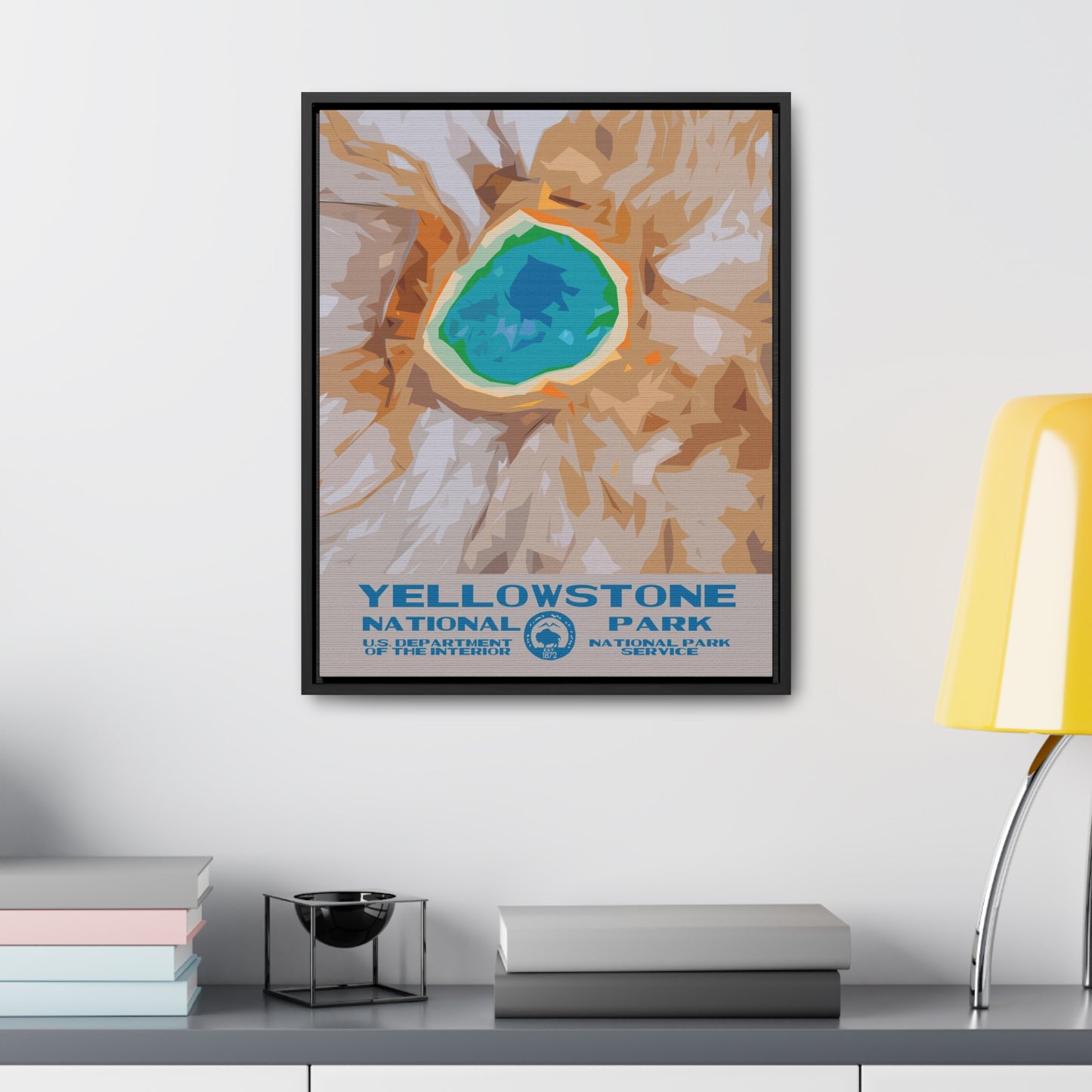 Yellowstone National Park Framed Canvas - WPA Poster