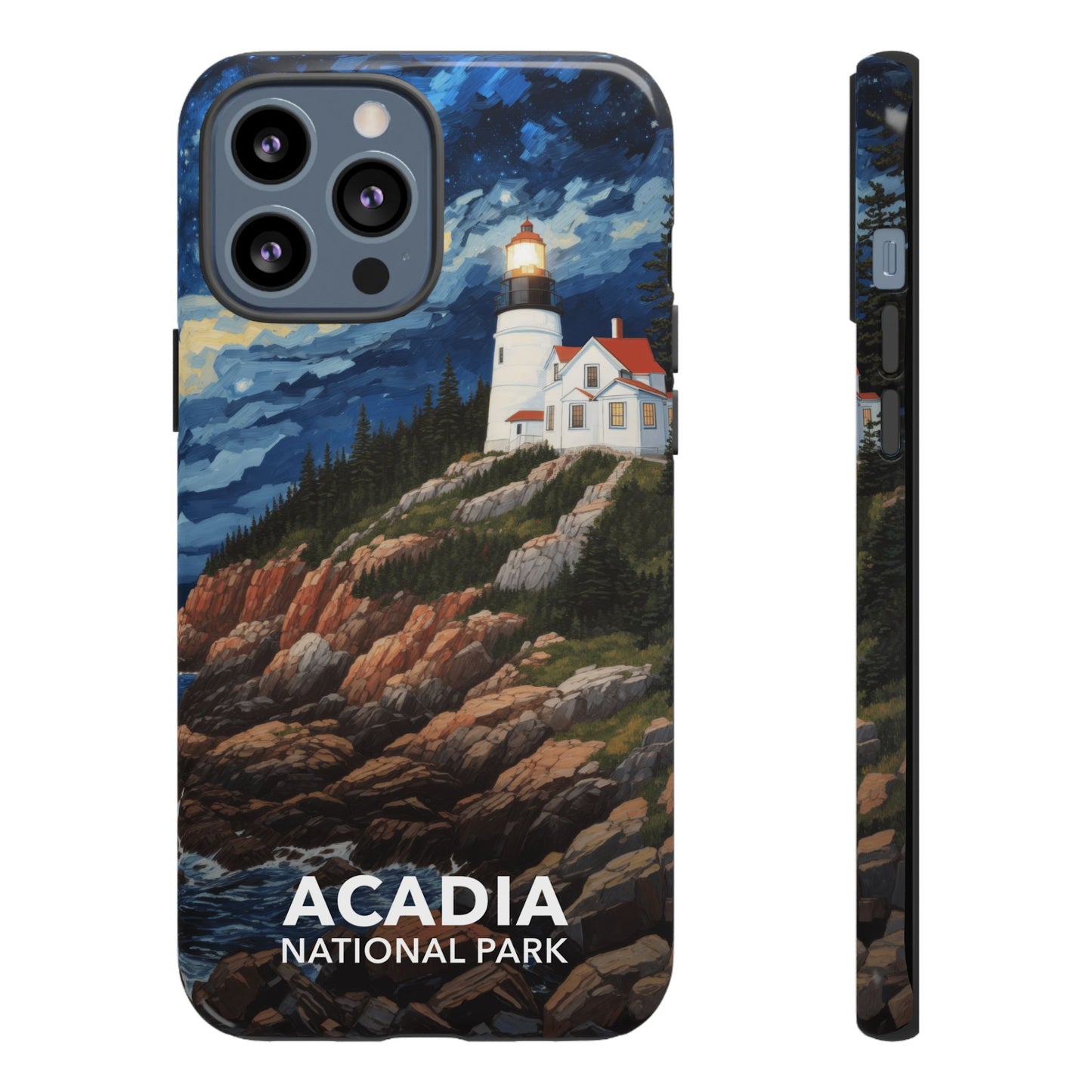 Acadia National Park Phone Case - Starry Night Lighthouse