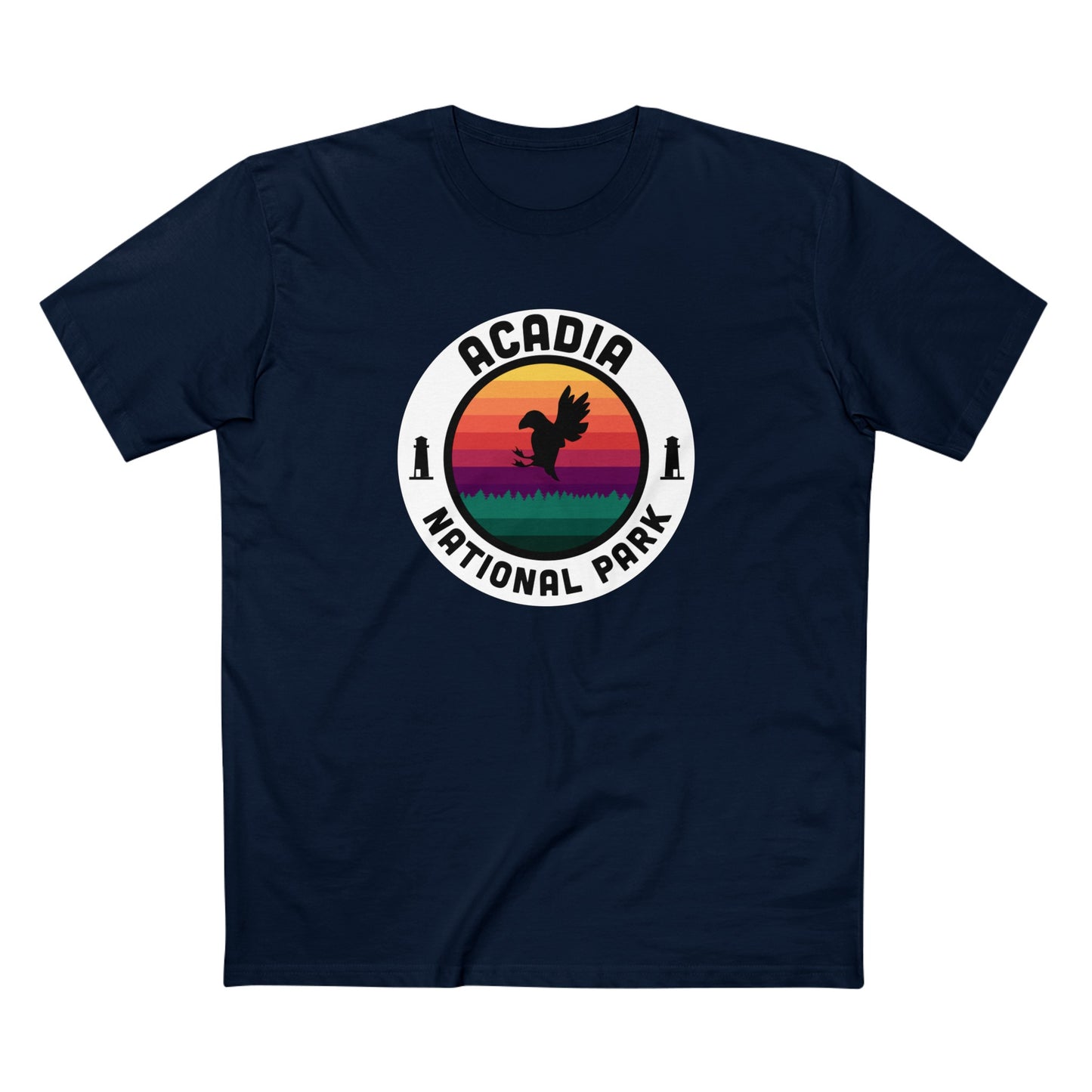 Acadia National Park T-Shirt - Round Badge Design