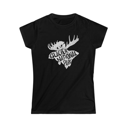 Glacier National Park Women's T-Shirt - Moose