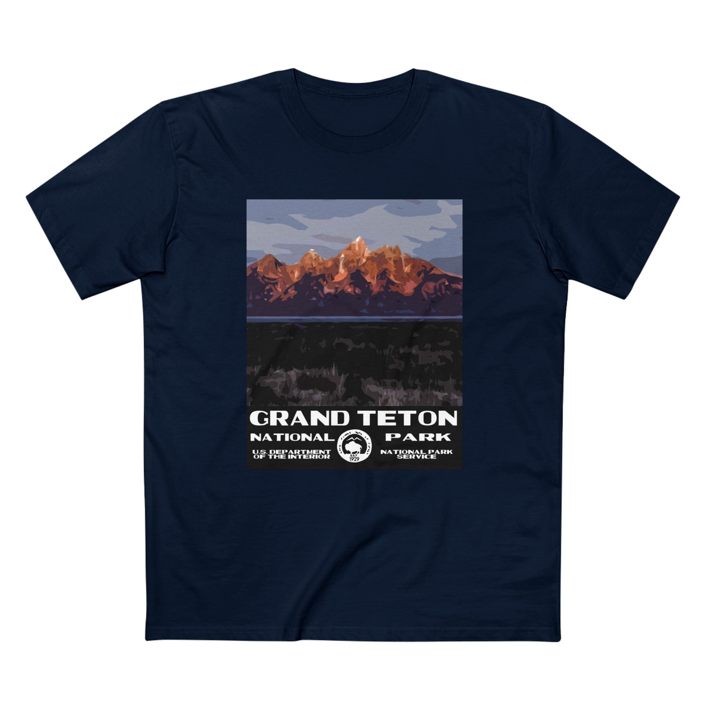 Grand Teton National Park T-Shirt - Moulton Barn WPA