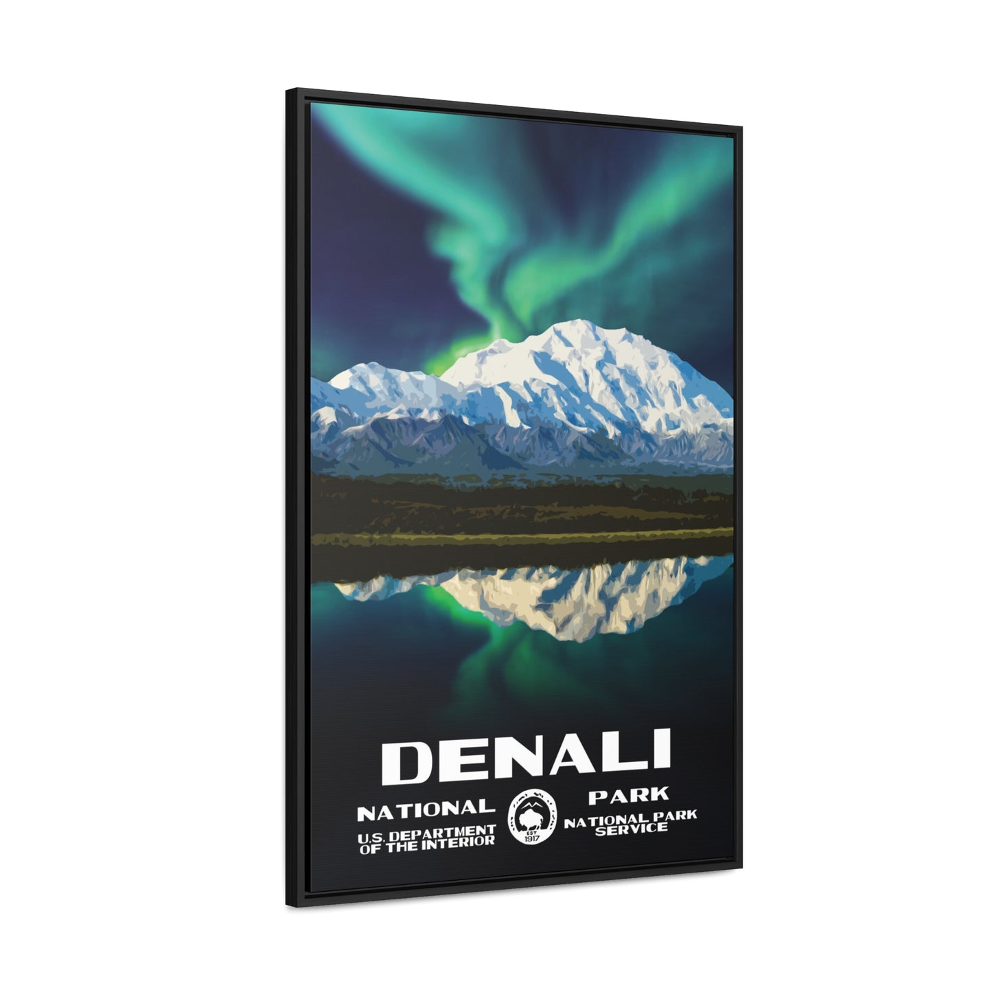 Denali National Park Framed Canvas - WPA Poster