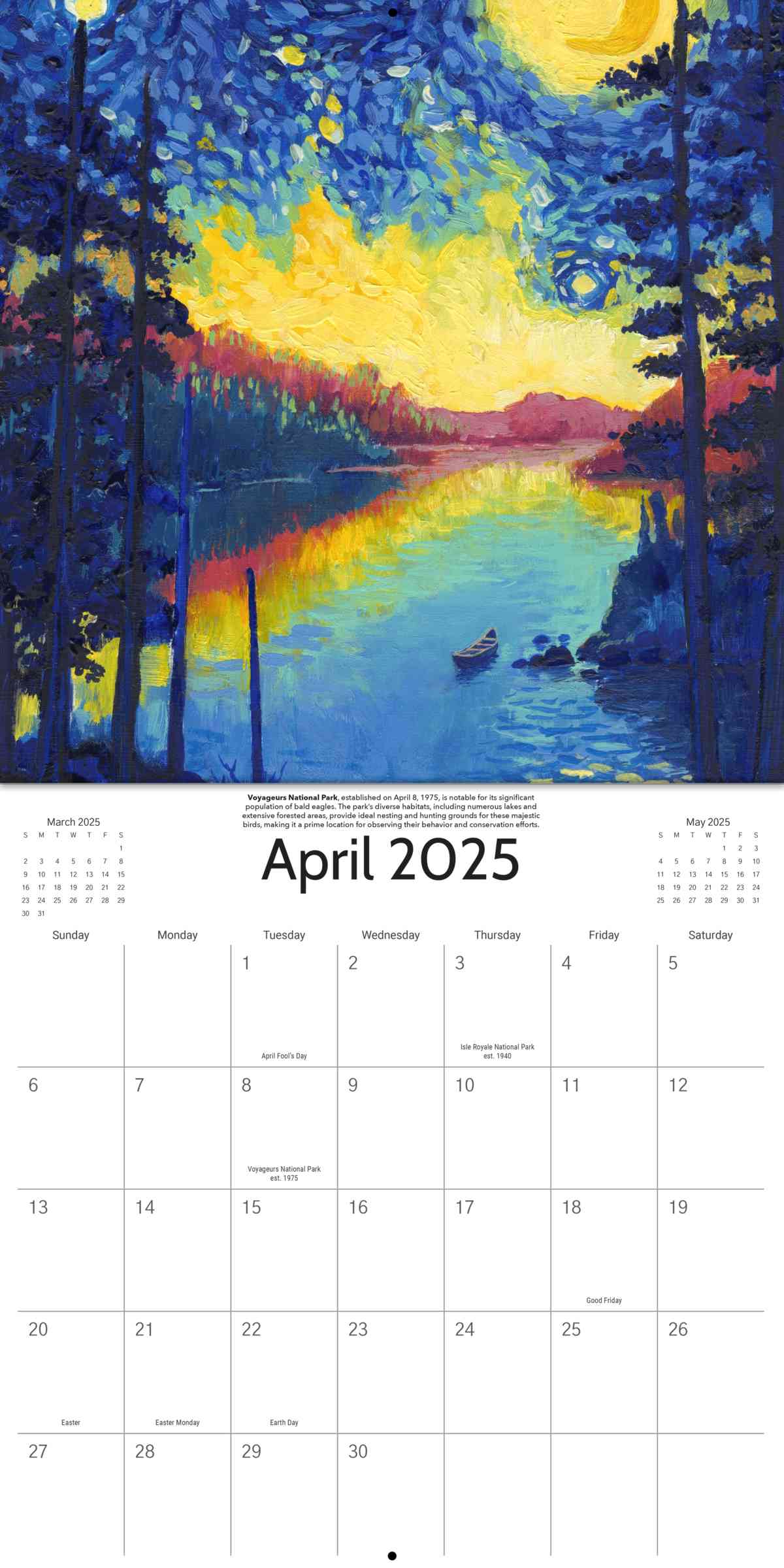 PREORDER SHIPS SEP/OCT - 2025 Starry Night National Park Calendar