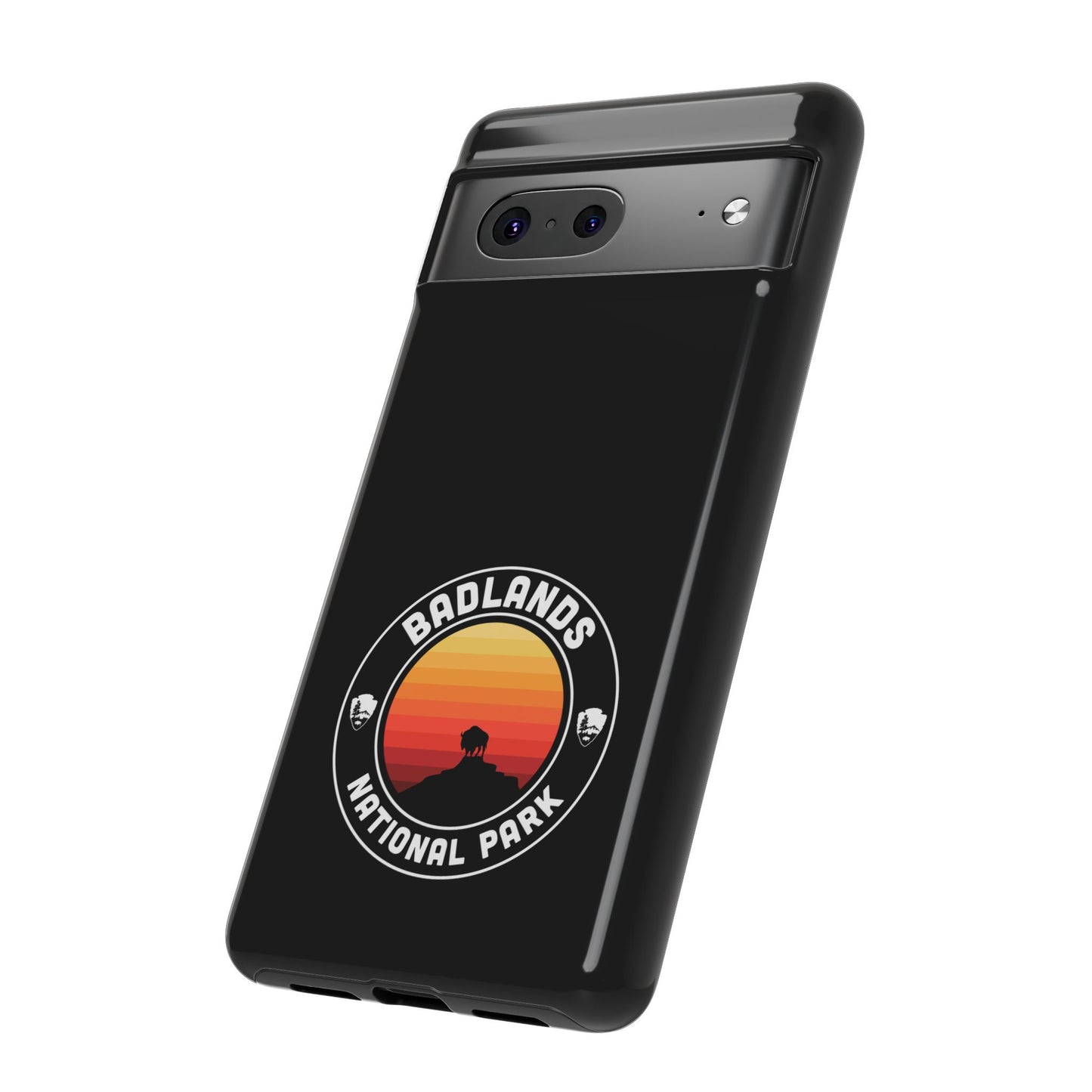 Badlands National Park Phone Case - Round Emblem Design