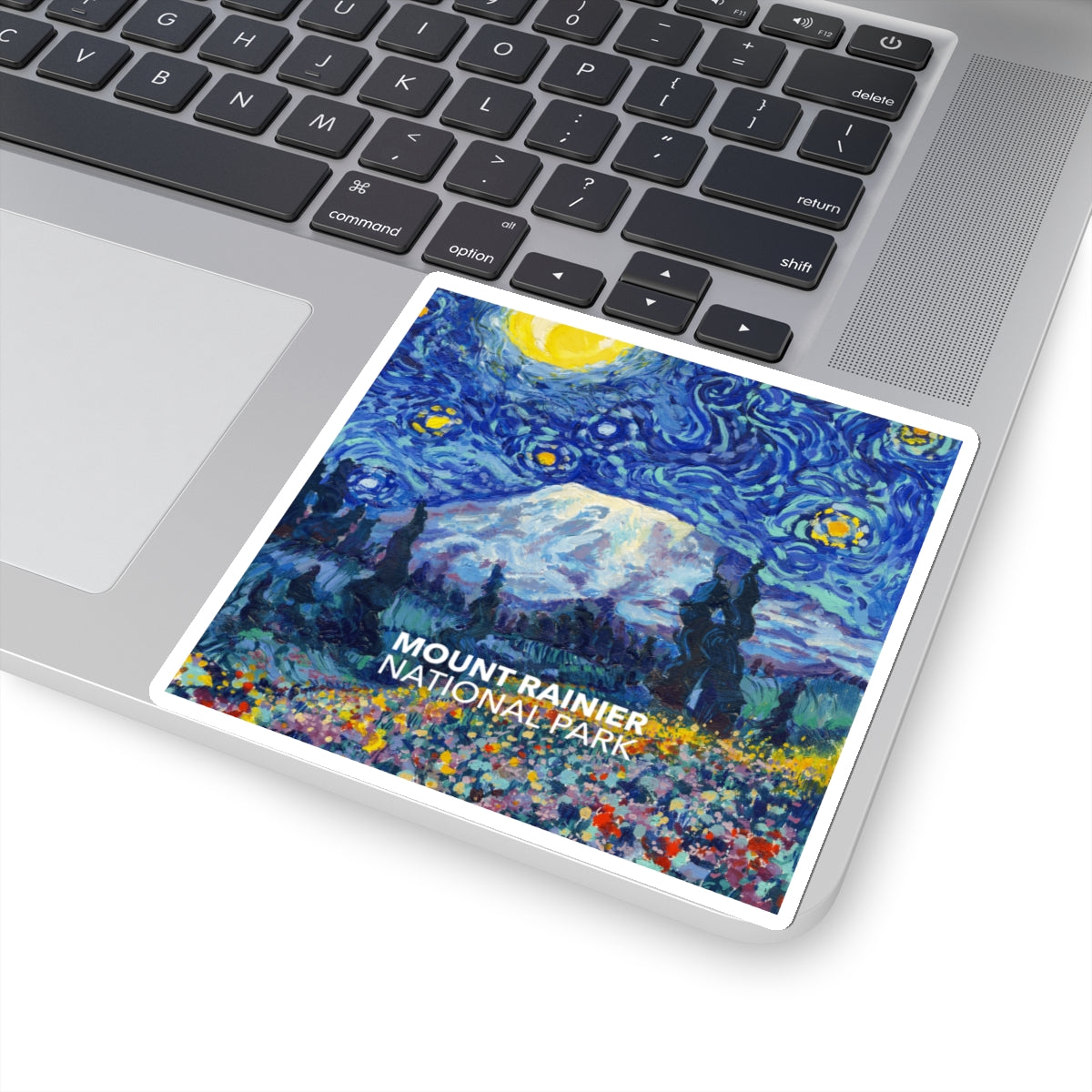 Mount Rainier National Park Sticker - The Starry Night