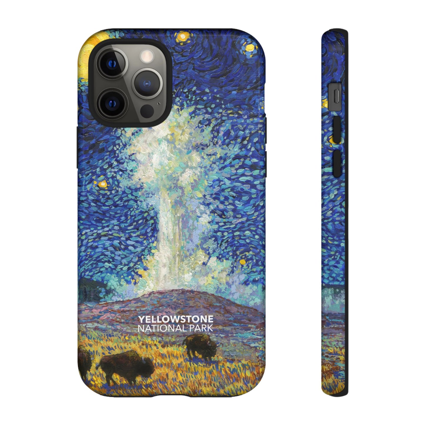 Yellowstone National Park Phone Case - Old Faithful Starry Night