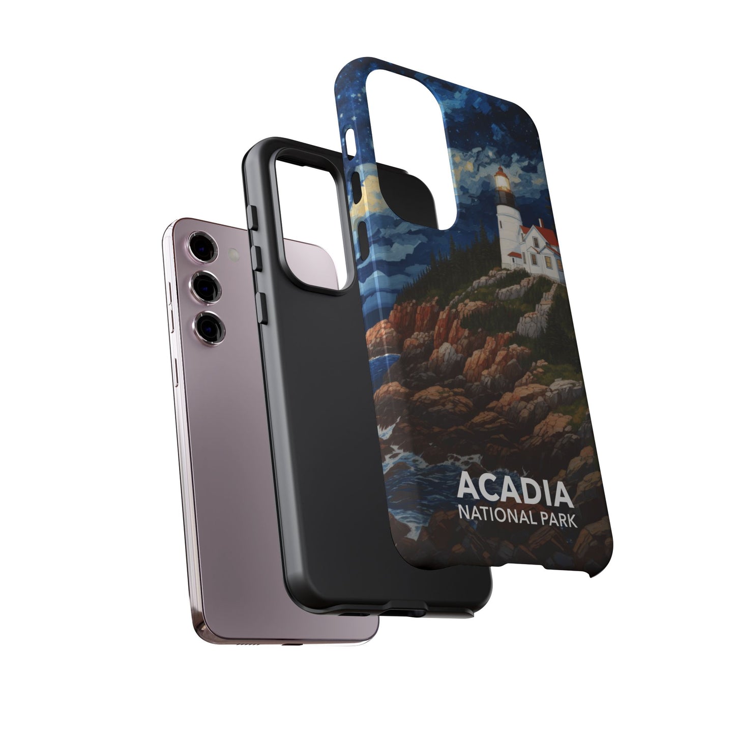 Acadia National Park Phone Case - Starry Night Lighthouse