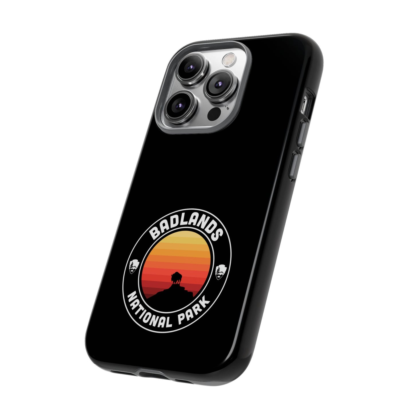 Badlands National Park Phone Case - Round Emblem Design