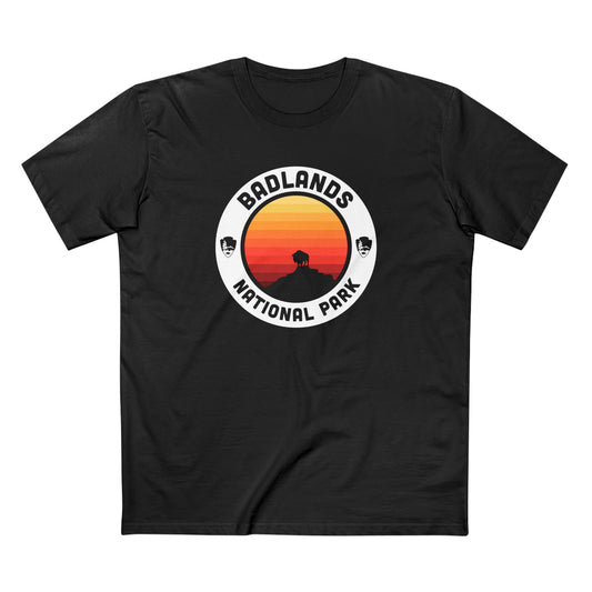 Badlands National Park T-Shirt - Round Badge Design