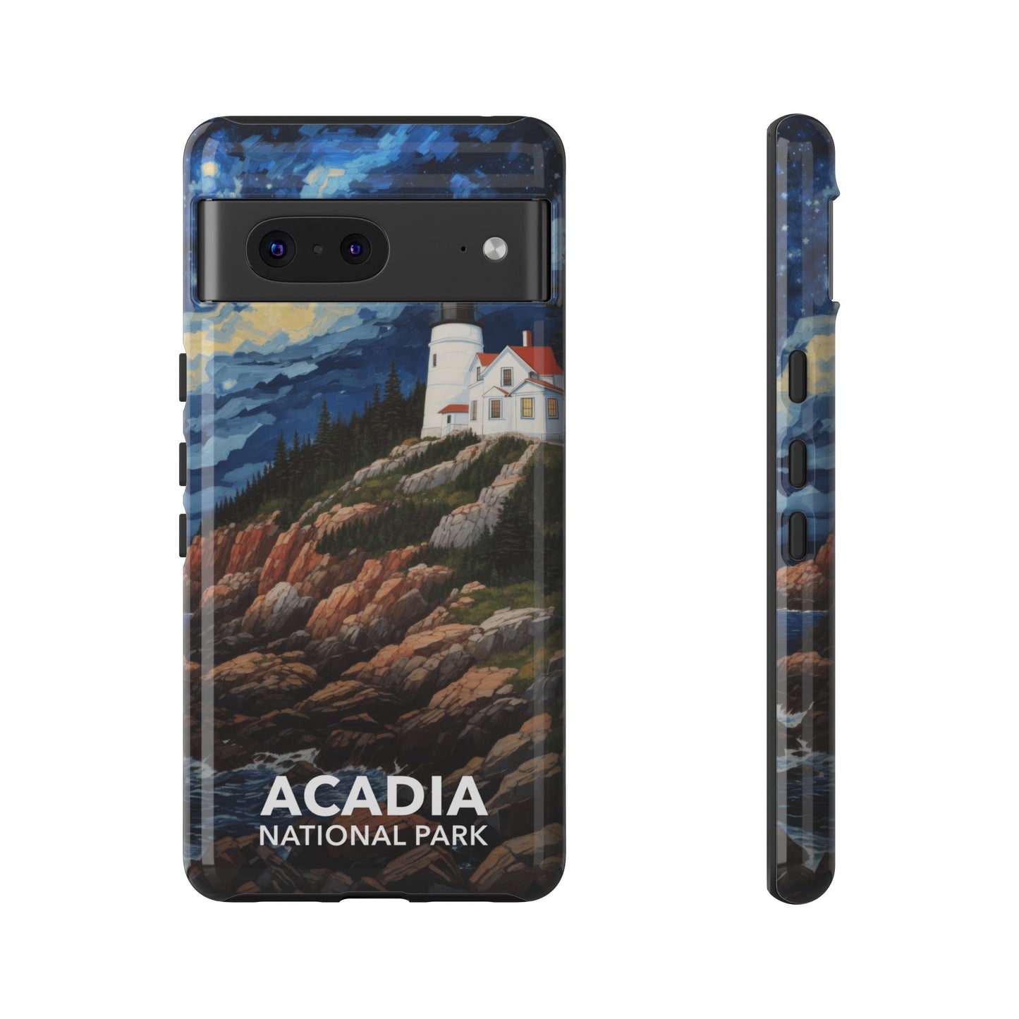 Acadia National Park Phone Case - Starry Night Lighthouse