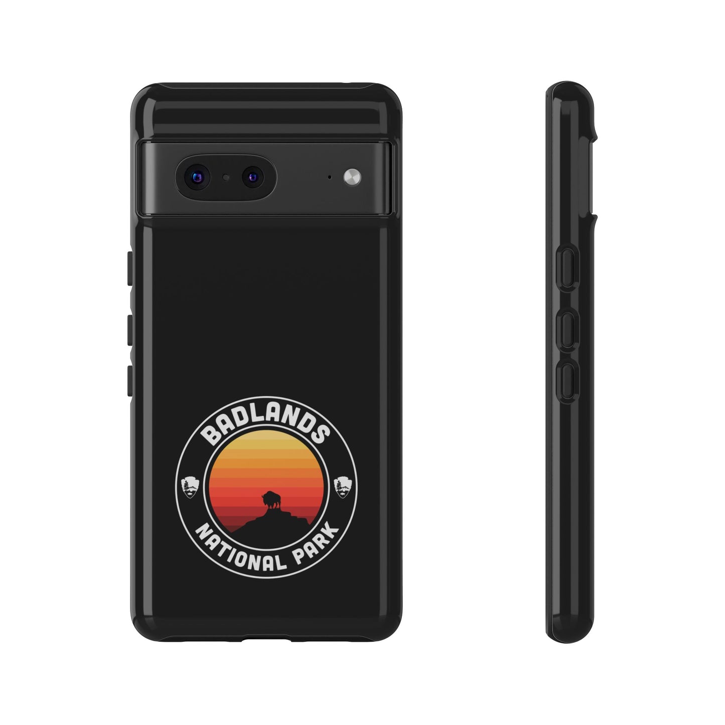 Badlands National Park Phone Case - Round Emblem Design