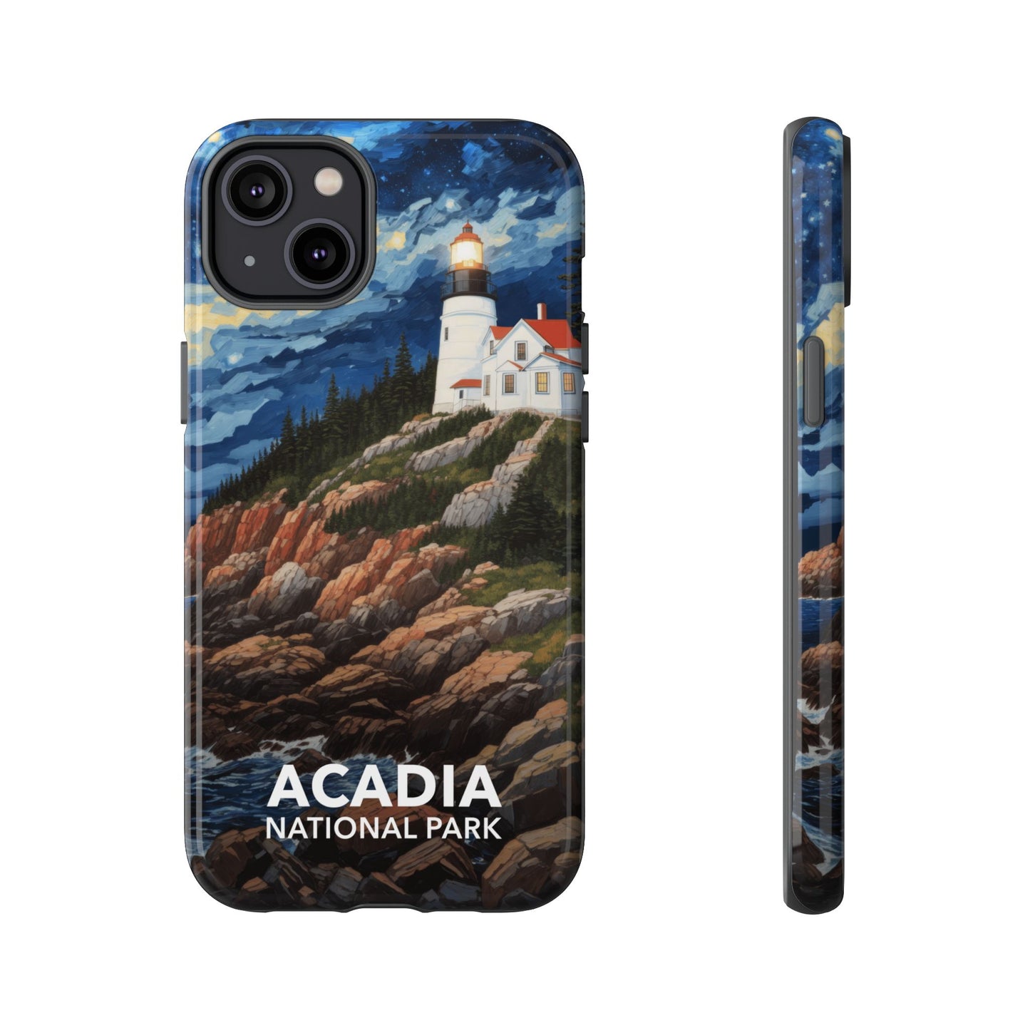 Acadia National Park Phone Case - Starry Night Lighthouse